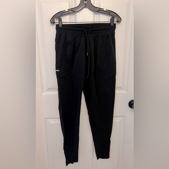 AHA ACTIVE Men's Black Drawstring Quick Dry Performance Jogger Pants Size M - Picture 1 of 3